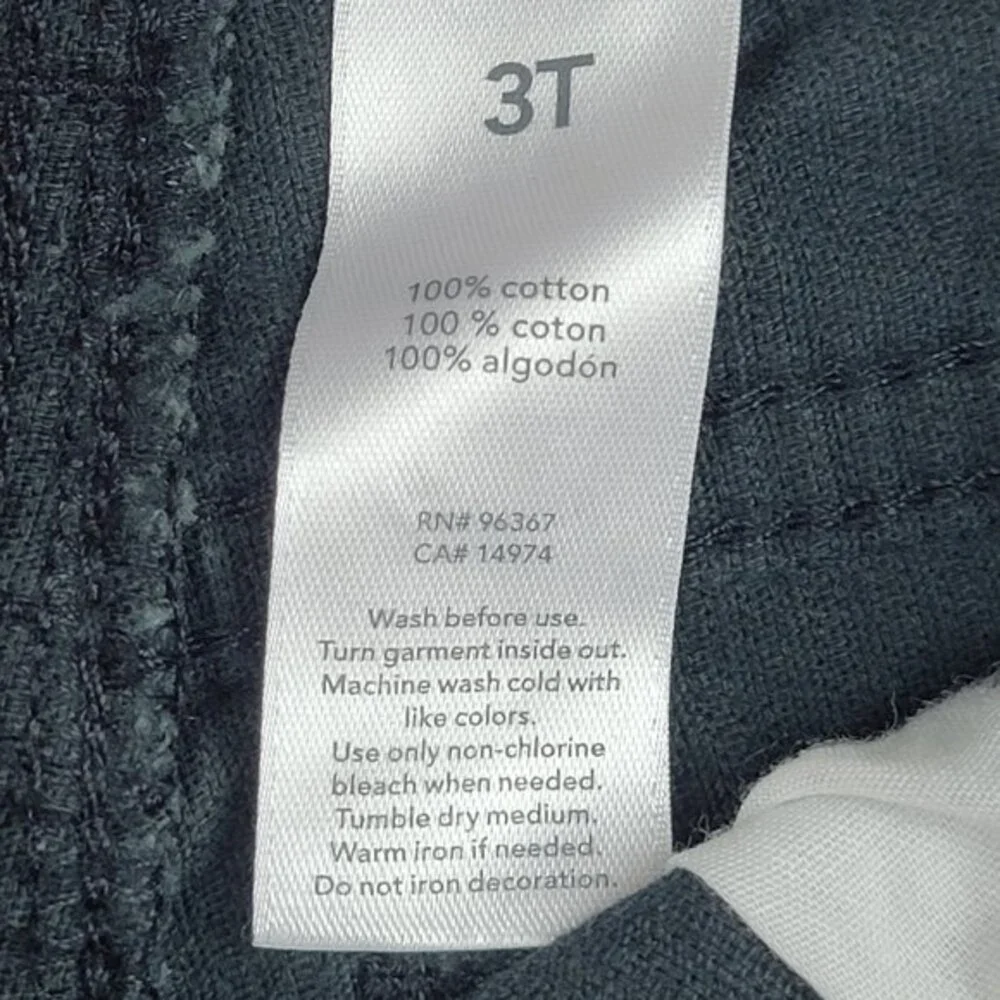 OshKosh B'gosh Corduroy Pants, Snap Closure, Adjustable Waist, 3T, New With Tags